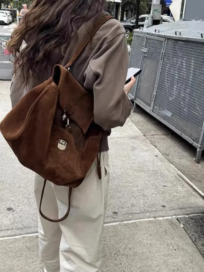 

Nok Xiaola Authentic Spring 2026 Loose Feel Single Shoulder Crossbody Bag Soft Handle Medium Softness Leather Handbag