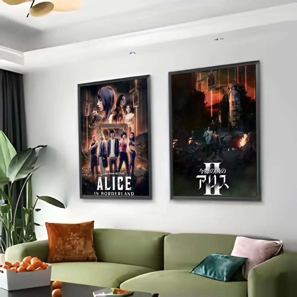 العلوم الإثارة البرامج التلفزيونية أليس في بوردرلاند المشارك لوحة ذاتية اللصق مع المطبوعات غرفة نوم المنزل غرفة المعيشة الديكور #5