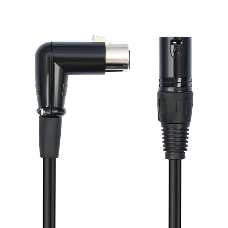 

0.3/1M XLR Microphone Extension Cable Adapter , 90 Degree XLR Female To Straight XLR Male 3-Pin Mic Connector for Speaker More