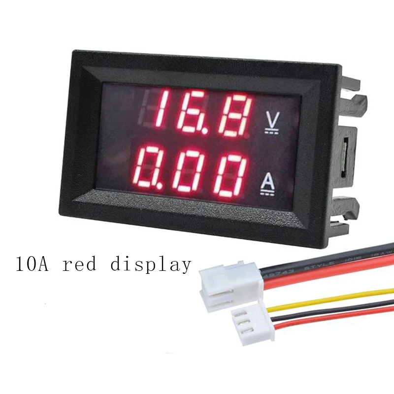 DC 100V 10A 50A 100A LED Voltmeter Ammeter for Car Motorcycle Dual Display Panel Amp Volt monitor Voltage Current Meter Detector