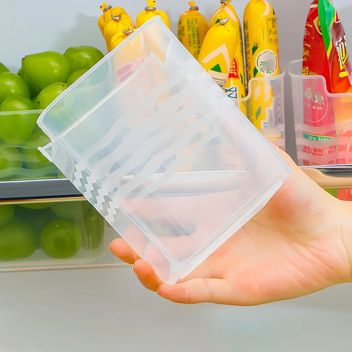 3/6 قطعة صناديق تخزين الثلاجة الغذاء الطازجة المنظم التخزين البارد هش الفاكهة التوابل الغذاء صناديق الحاويات صناديق المطبخ المنزل