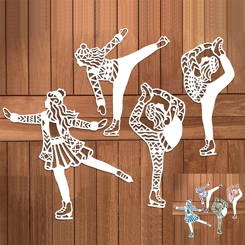 

Skating Girl Metal Cutting Dies For DIY Scrapbook Cutting Die Paper Cards Embossed Decorative Craft Die Cut New Arrival