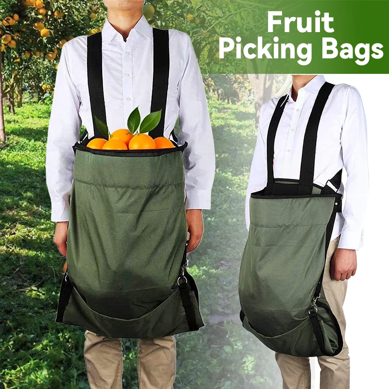

Collapsible Fruit Gathering Bag Fruit Picking Bag Vegetable Picking Apron Adjustable Strap Harvest Garden Apron Storage Bags