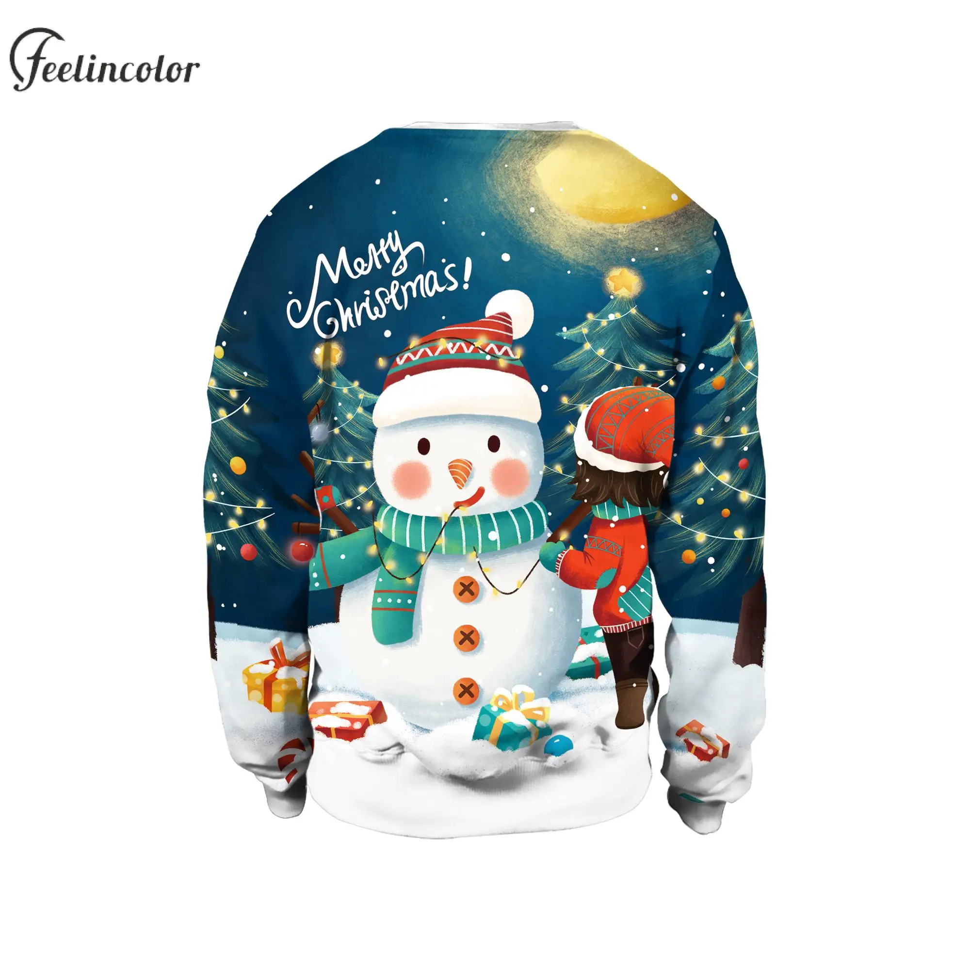 Christmas Sweatshirts for Men Tracksuit Couple Pullovers O Neck Warm Men Winter Hoodies 3D Printing Autumn Male Clothing