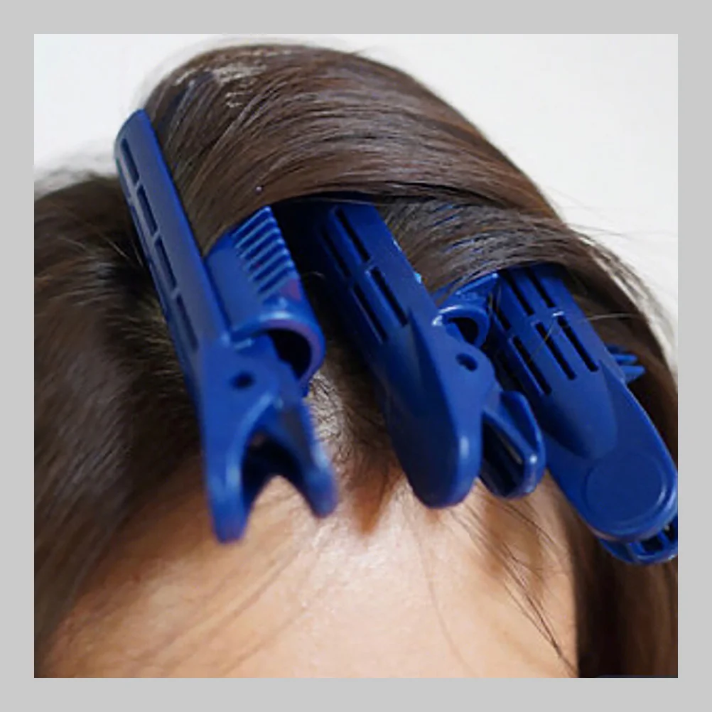 

Plastic Hair Roots Volume Clips Easy Sticky Hair Curlers Styling Tools for Women Girls Blue Convenient Travel Use