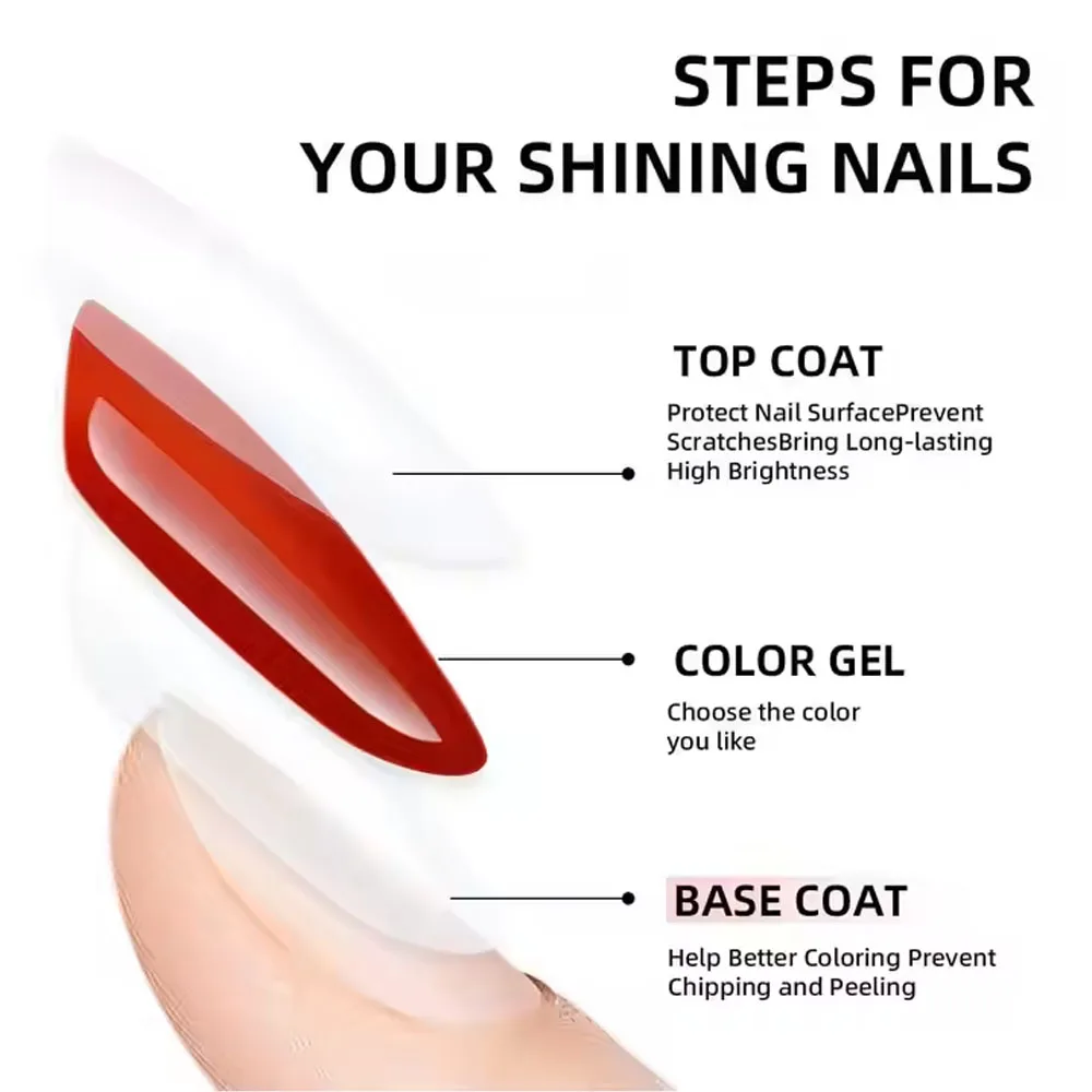 1Jar 15ml Transparent Glass Top Coat Refill Gel Nail Polish XEIJAYI Semi-permanent Soak Off UV LED Varnish Sealing Layer Gel