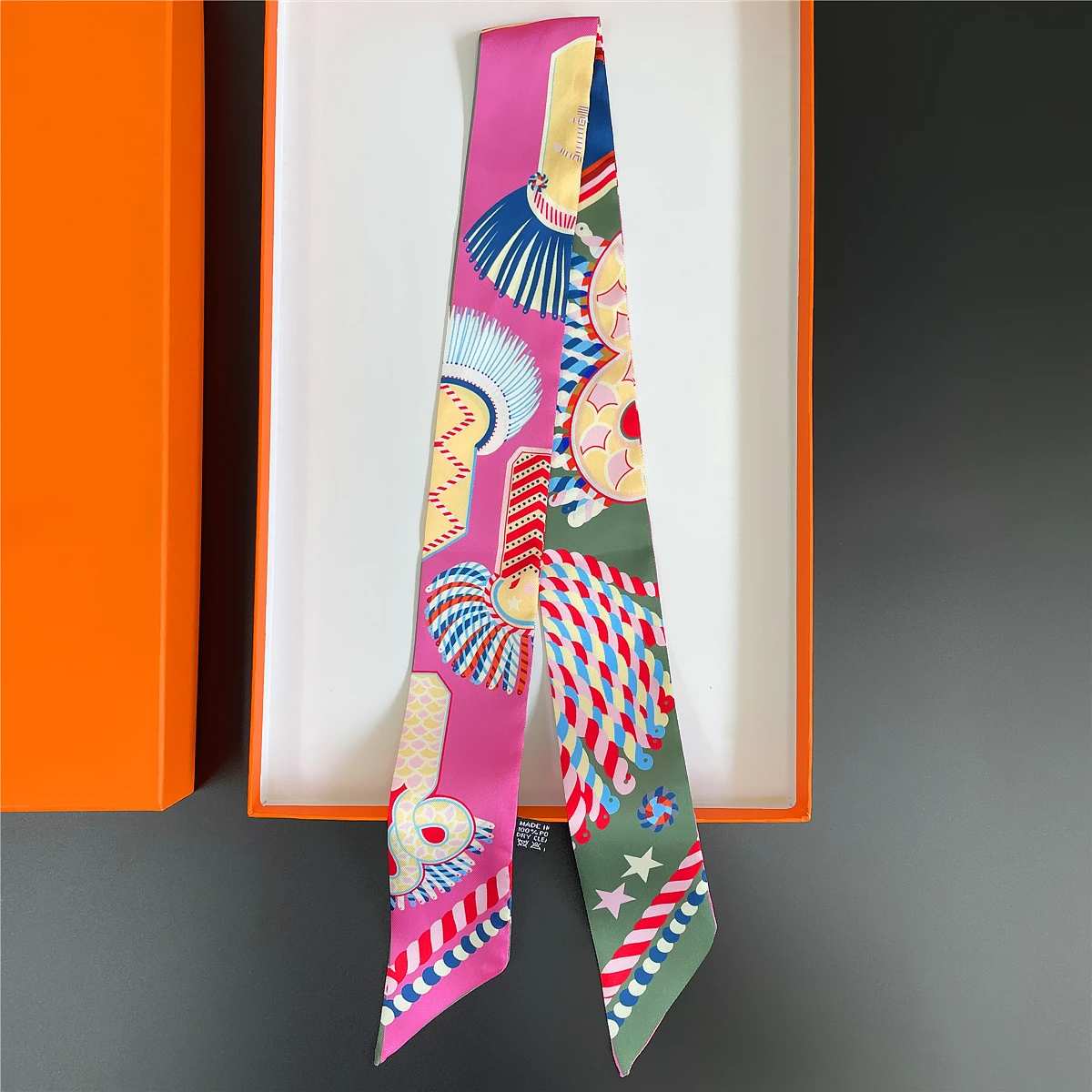 Marke Design Twill 100% Seide Schal Luxus Mode Schal Frauen Foulard Dünne Tasche Schals Neue Heiße Halstuch Haar Stirnband – Detail 8
