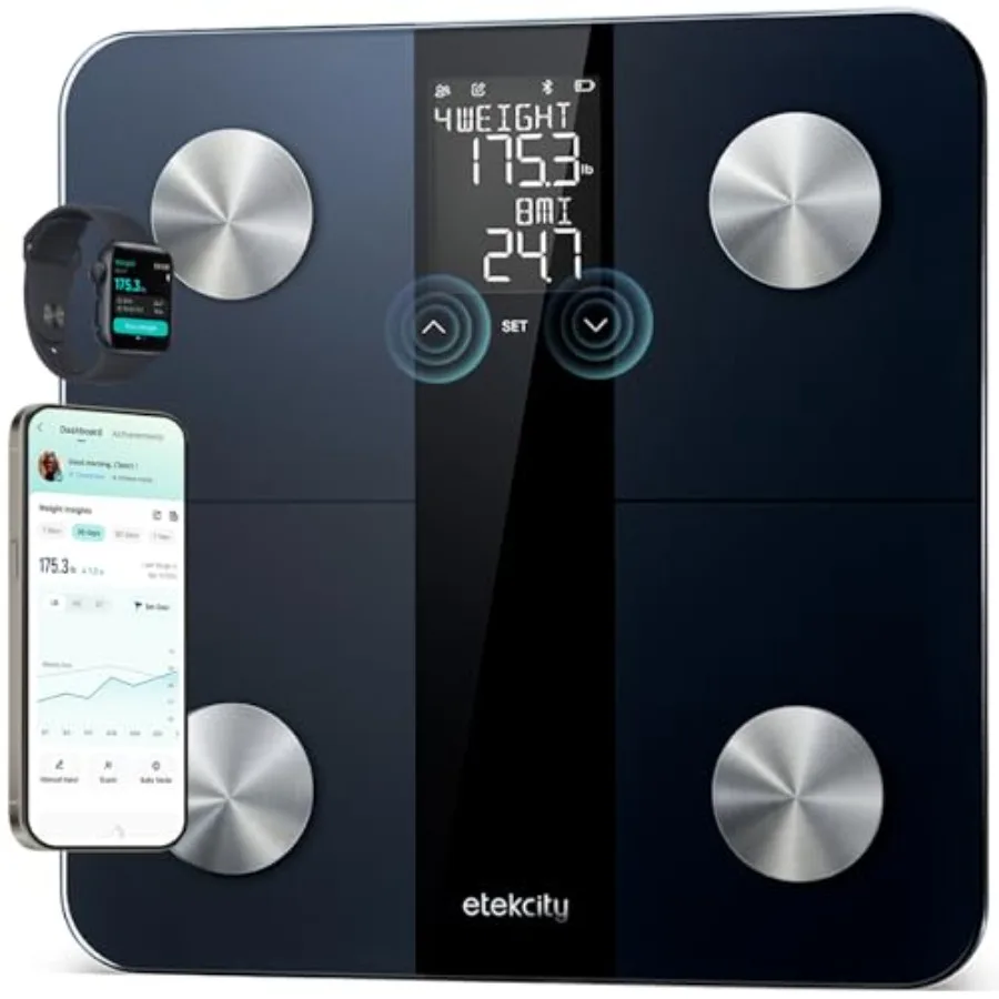 

Upgraded Smart Scale for Body Weight FSAandHSA Eligible Bathroom Digital Scale with BMI Body Fat Muscle Mass 13 Metrics with a