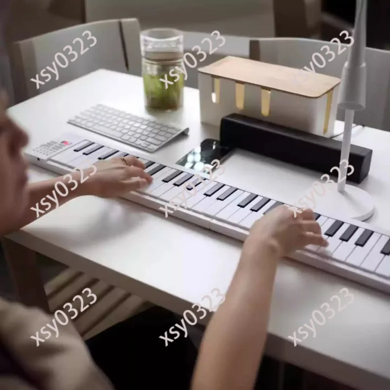 61 Keys Foldable Rechargeable Electronic Keyboard Piano for Students Adult Beginner Learning
