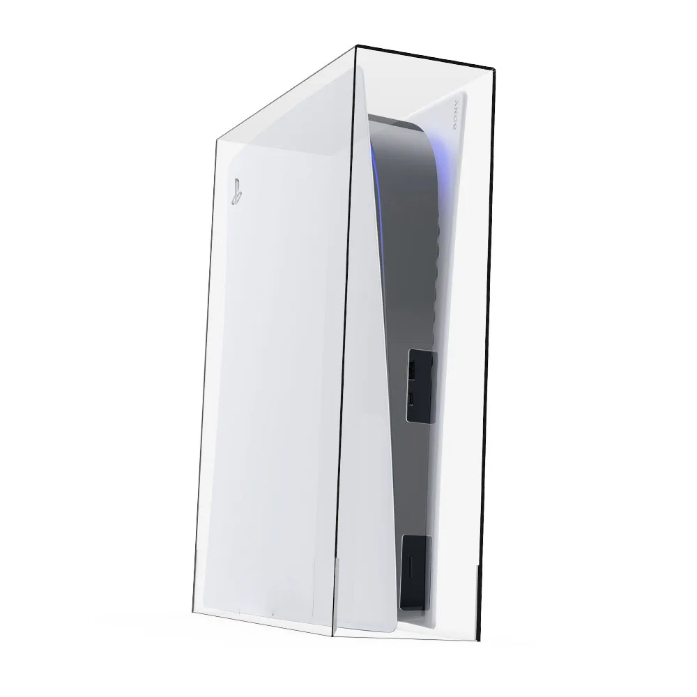 HEYSTOP-Host Tampa Protetora Transparente para Consola de Jogos PS5, Concha à Prova de Poeira, Capa Acrílica, Um Controlador