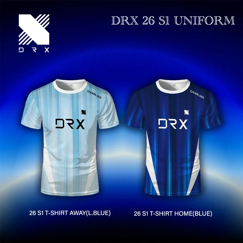 DRX Team's 2026 S1 New Esports Jersey T-shirt Men And Women Customizable Short-sleeved Tops Pro League Player Training Uniform