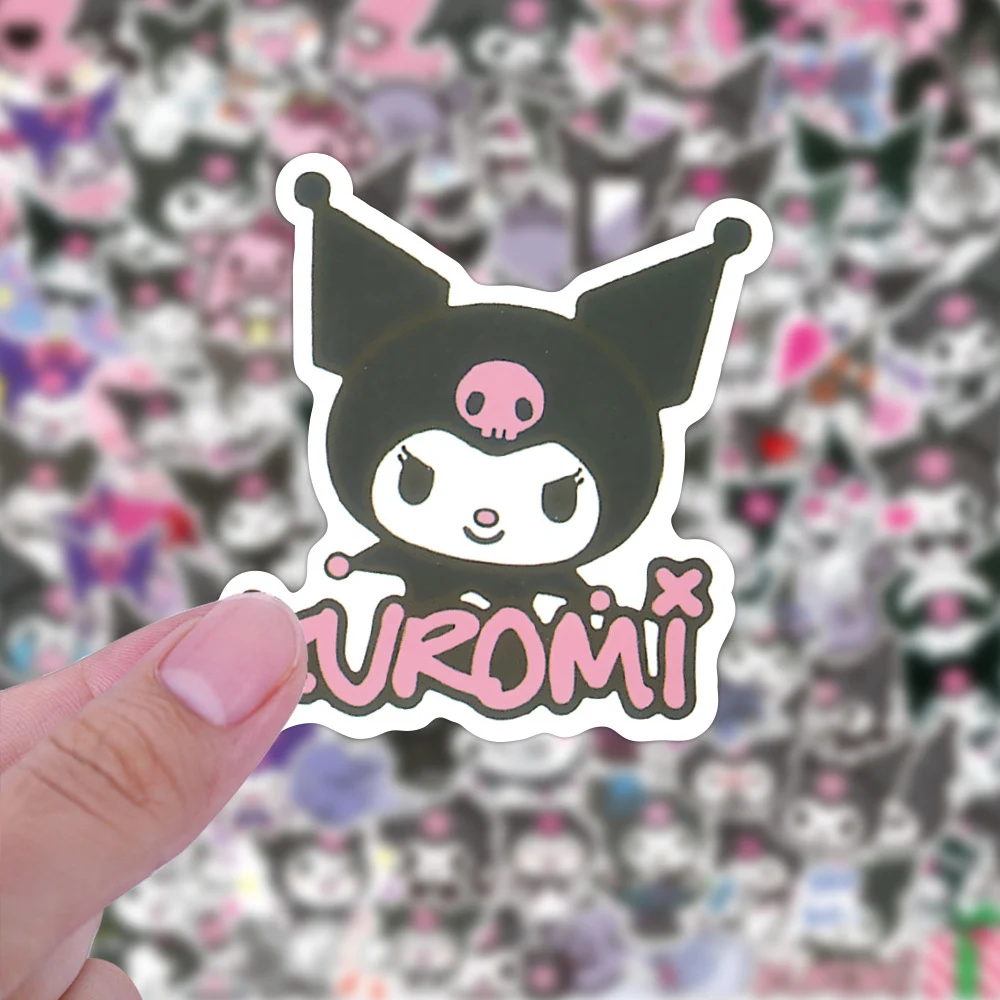 

10/30/50/100pcs Kuromi Anime Stickers Cute Sanrio Sticker Diary Scrapbook Car Stationery Guitar Waterproof Aesthetics Decal Toys