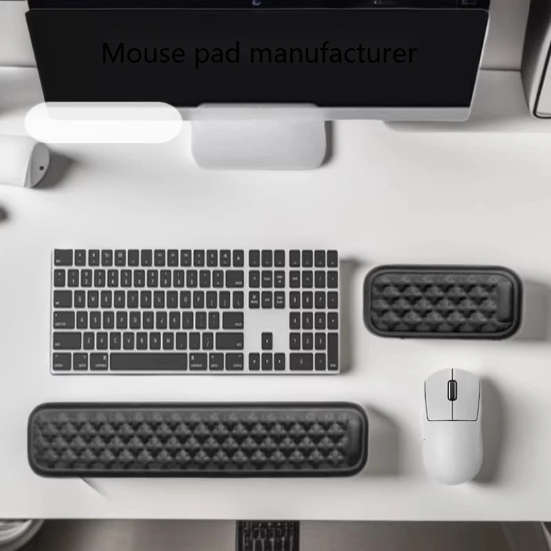 Memory Foam Wrist Rest Keyboard Pad Set 4 Leaf Clover Design 6 Colors Office Gaming Desk Mat