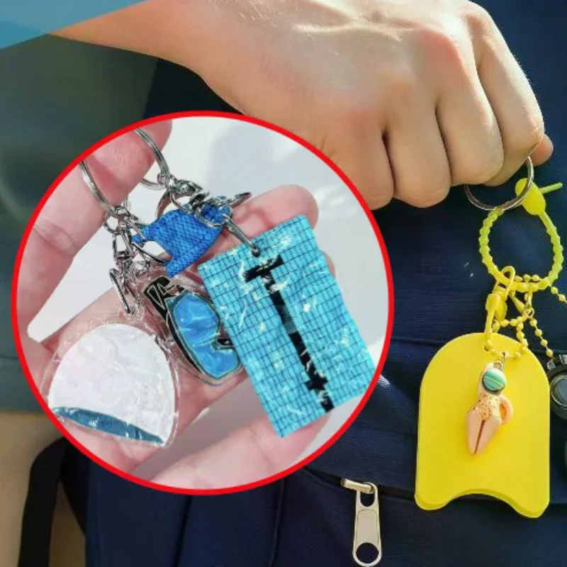 23 Styles Floating Buoyant Key Ring Yellow Pink Float Keychain For Water Sports Fishing Sailing Swimming