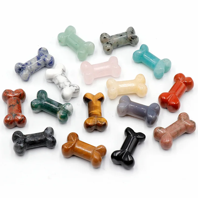 

Factory direct sales of natural crystal bone carvings, Crystal raw stone carvings, Dog bone handicraft ornaments