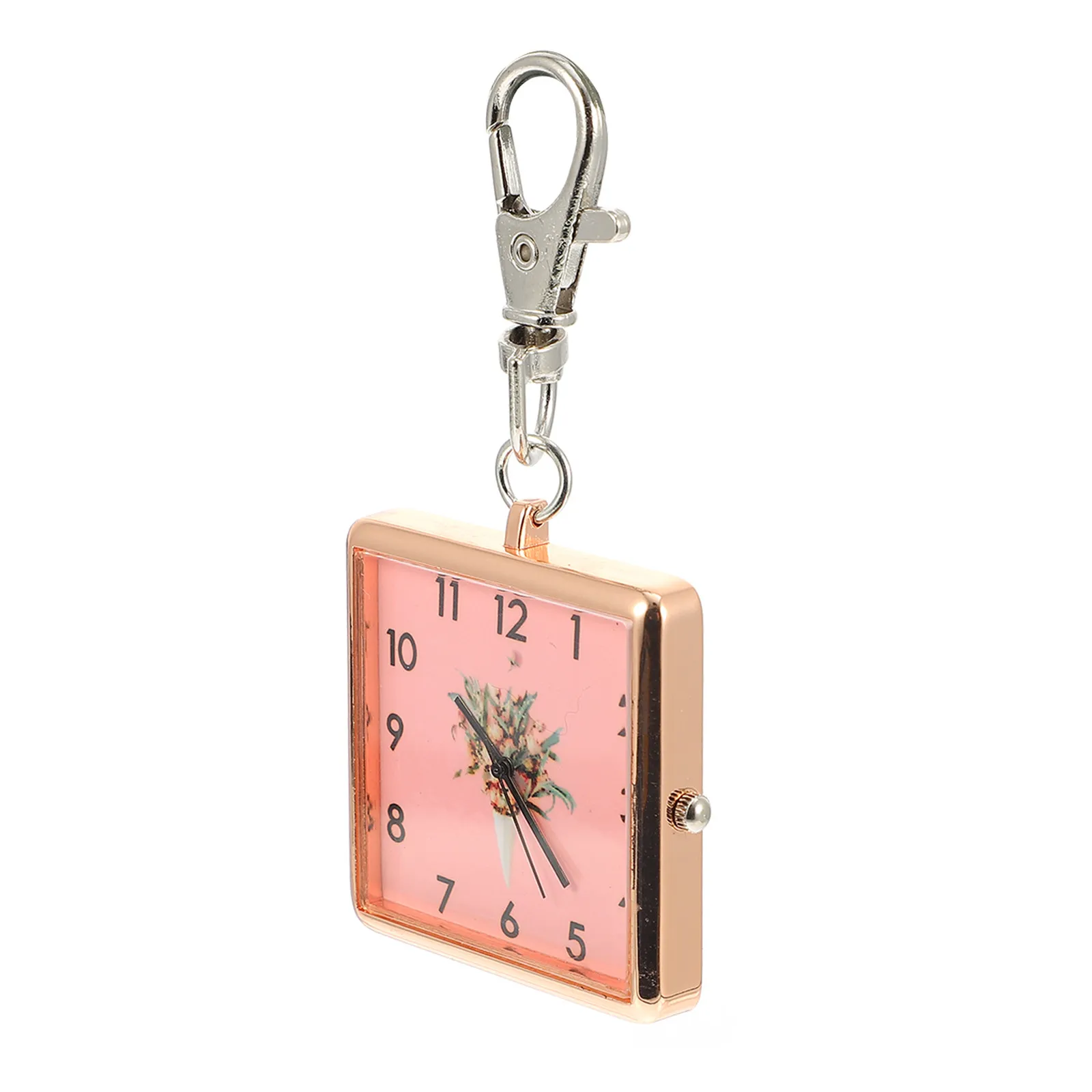 Key Ring Pocket Watch for Nurses Students Vintage Style Precise Movement No Need Remove When Washing Hands Stylish Convenient