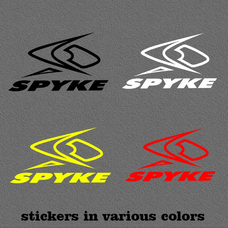 

"SPYKE" Waterproof Vinyl Stickers – Black/White/Yellow/Red Decals for Motorcycle, Car & Auto Exterior Decor