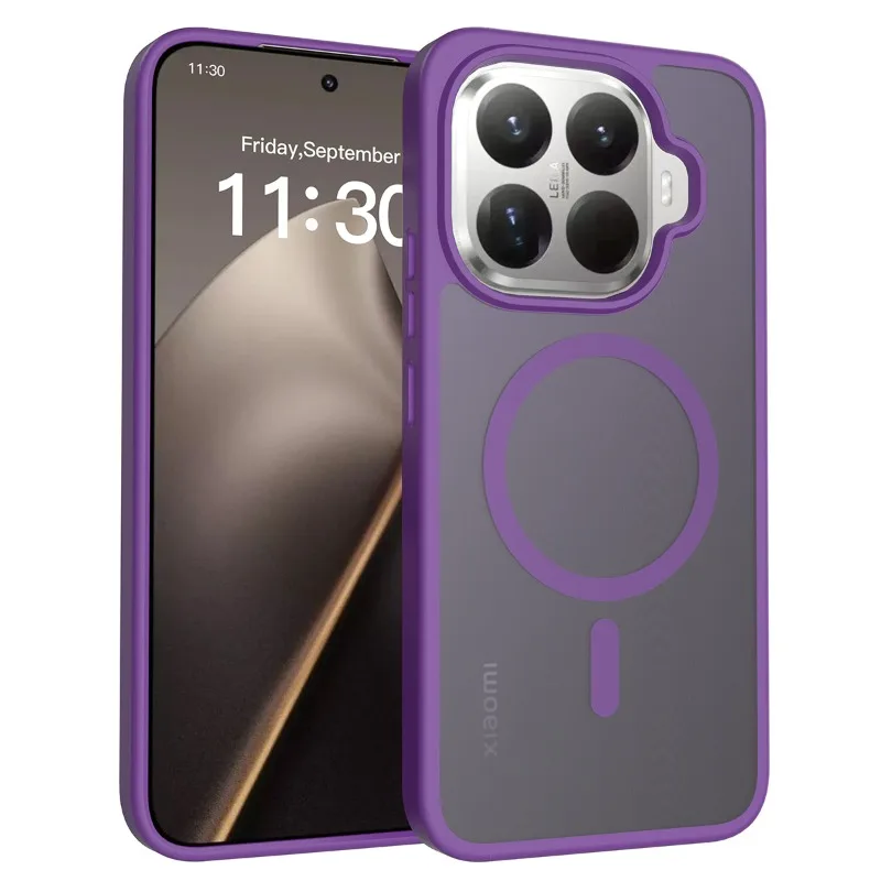 Magnetische, matte, stoßfeste Hülle für Xiaomi 17T Pro, Magsafe, kabelloses Laden, harte Acryl-Soft-Frame-Schutzhülle für Mi 15T 15TPro – Detail 10