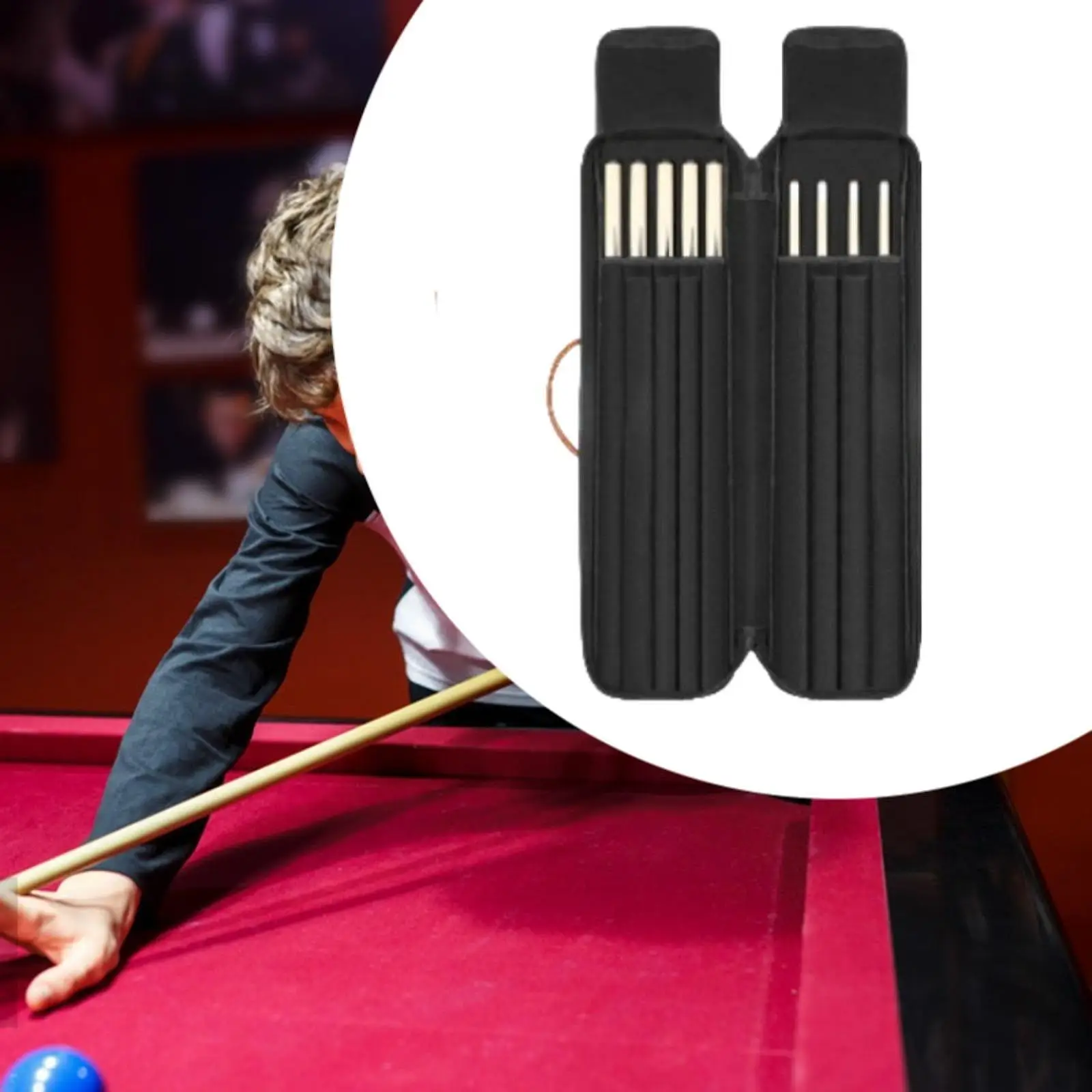 

Billiard Pool Cue Bag 4x5 Carrier Sponge Lining Billiard Rod Storage Bag