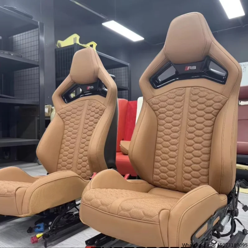 For  B10 Sports Seat RS Carbon Fiber Bucket Leather Material Models A3 A4 A5 A6 A7 A8 Q3 Q5 Q7 Upgrade Steats