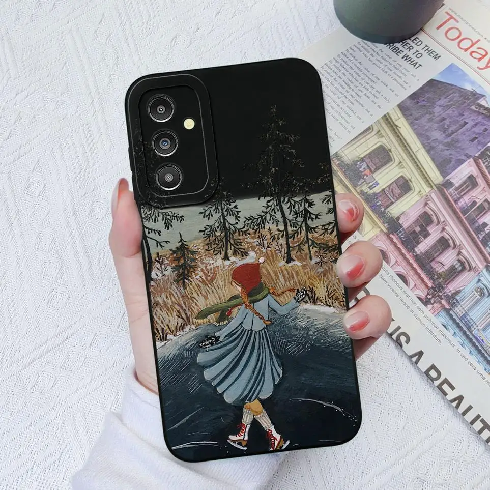 Fashion Case For Samsung Galaxy A14 A13 Sweet Girl Back Cover Camera Protection Coque For A 14 A13 Funda Phone Bags Bumper Shell image 5