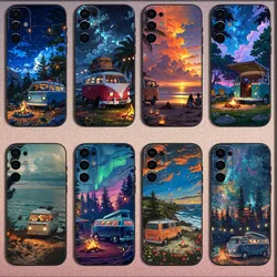 Combi Van Car Outdoor Camping Phone Case For Samsung S25,S24,S21,S22,S23,S30,Ultra,S20,Plus,Fe,Lite,Note,10,9,5G Soft Cover