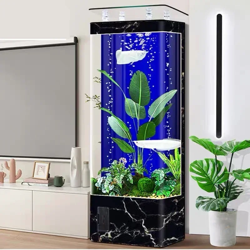 Household Floor Vertical Fish Globe Intelligent Hot Bending Integrated Free Change Aquarium