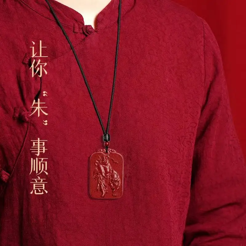 High-Content Purple Gold Sand Natural Zhong Kui Men's and Women's Carry-on Pendant Necklace