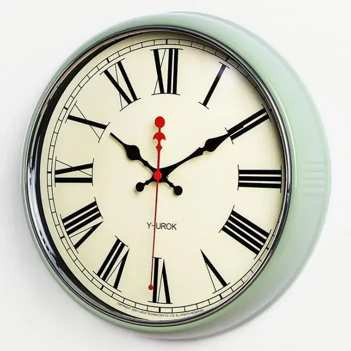 American Large Wall Clock Vintage Shabby Chic Living Room Retro Clocks Wall Home Decor Bedroom Decorative Bar Horloge Gift SC624
