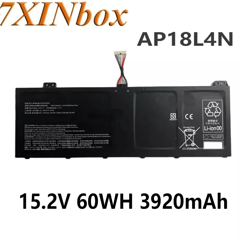 

7XINbox AP18L4N 15.2V 60WH 3920mAh Battery for Acer 4ICP5/65/8 TravelMate P P6 TMP614