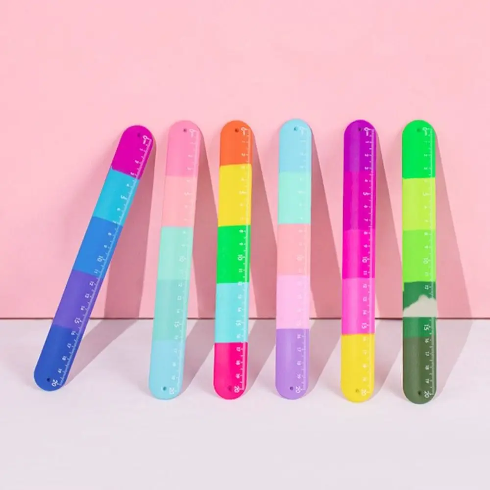 

Kids Fidget Toy Clap Ring Straight Ruler Anxiety Relief Stress Relief Snap Ring Bracelet Ruler Drawing Drafting Anti Stress