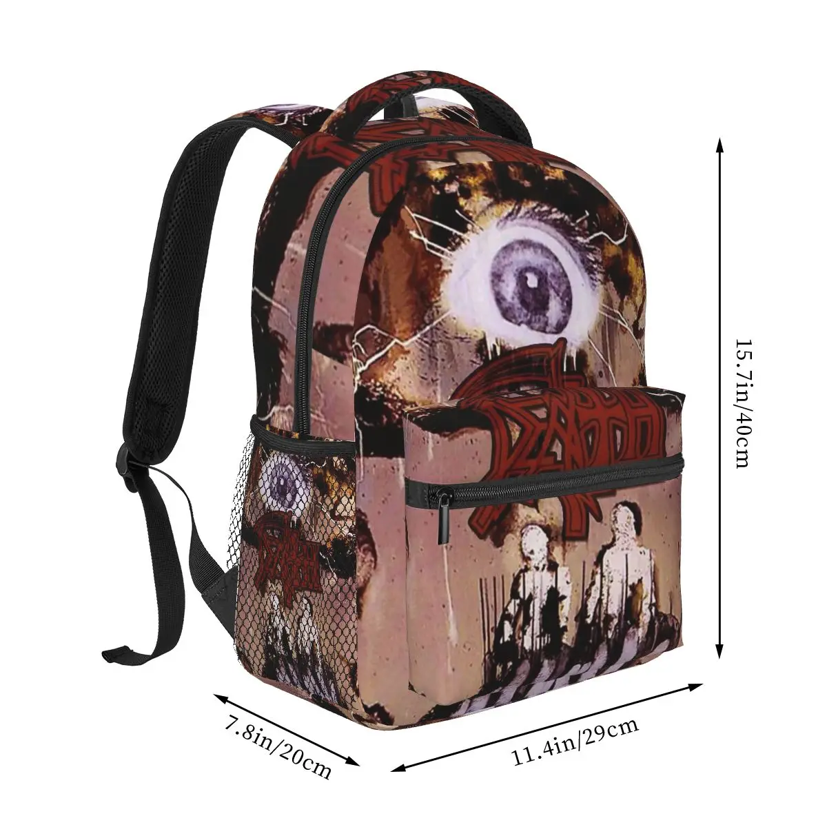 Humorous The Representative Band Of Death Metal Student Backpack School Bag Daypack for Men Women Fashion Bookbag Shoulder Bags