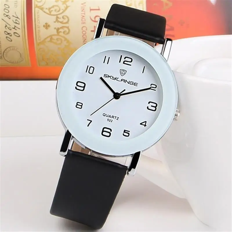 

2022 Women Black Watch Hot Sale Leather Band Stainless Steel Analog Quartz Wristwatch Lady Female Casual Watches