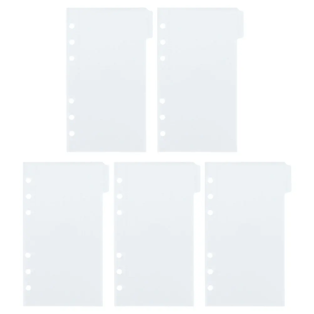 

1Set Frosted Binder Pockets Plastic Document Wallet 6 Holes Organizer for Office Study Travel Supplies Binder Dividers