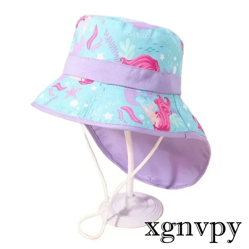 

Xgnvpy Spring Summer Cotton Baby Sun Hat for Girls Boys Baby Bucket Hat Outdoor Children UV Protection Beach Hat