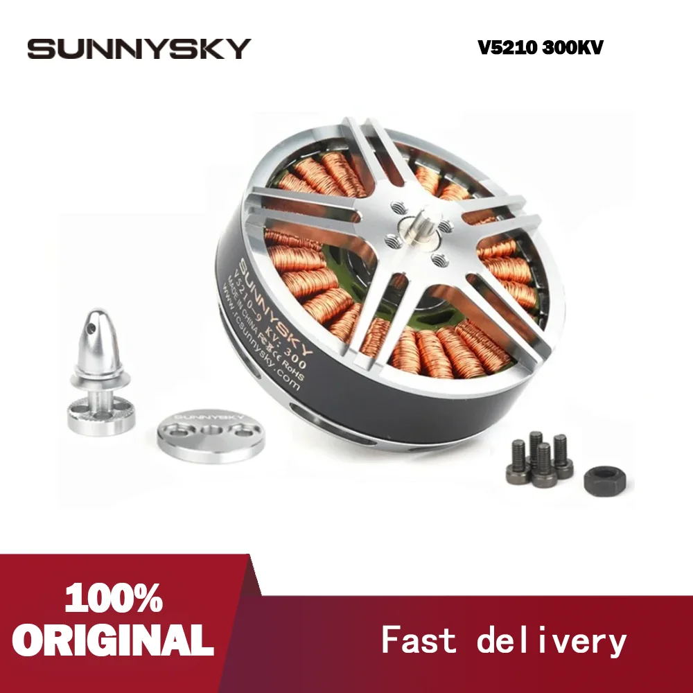 

SUNNYSKY V5210 300KV 4-6S 1100W 4.0mm Outrunner Brushless Motor For Multi-copter Fix-wing RC Drone