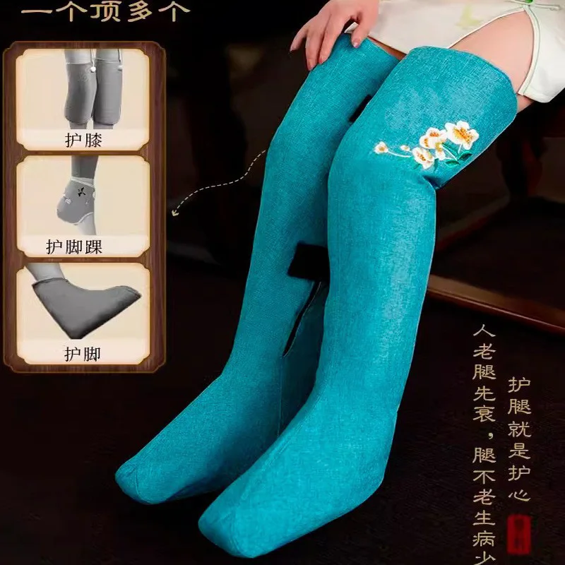 Botas de Moxibustión con Calefacción Eléctrica, Calentadores de Pies, Compresas Calientes, Protección de Tobillos, Calentadores de Rodillas, Botas de Moxibustión para Pies Cálidos