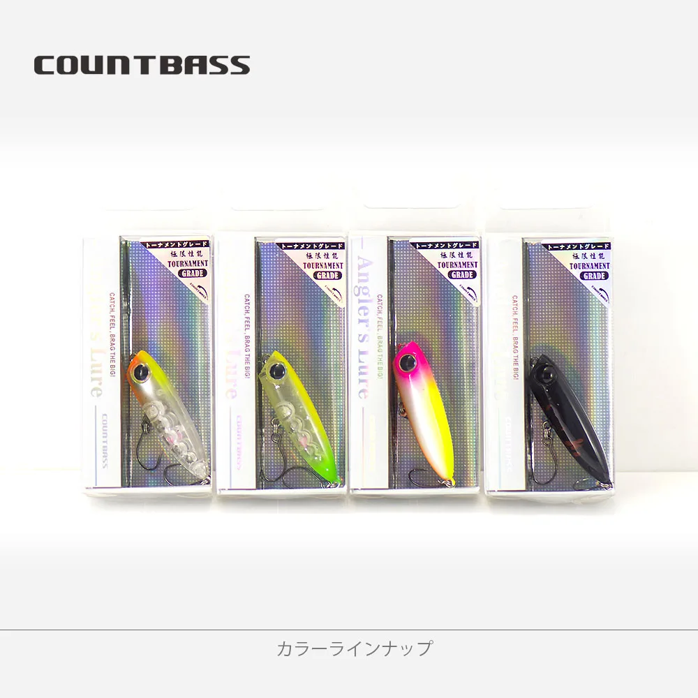 COUNTBASS 45mm 1-3/4" 3,2g 1/8 oz. Schwimmender Popper-Köder, Wobbler Topwater Angler's Fishing Lures La Peche Au Leurre Hardbaits – Detail 19