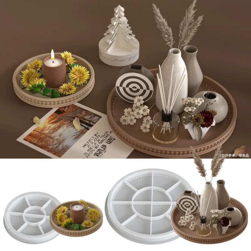 

2pcs Bubble Bead Tray Silicone Mold for Resin, Scented Plaster Coaster, Storage Box DIY Craft