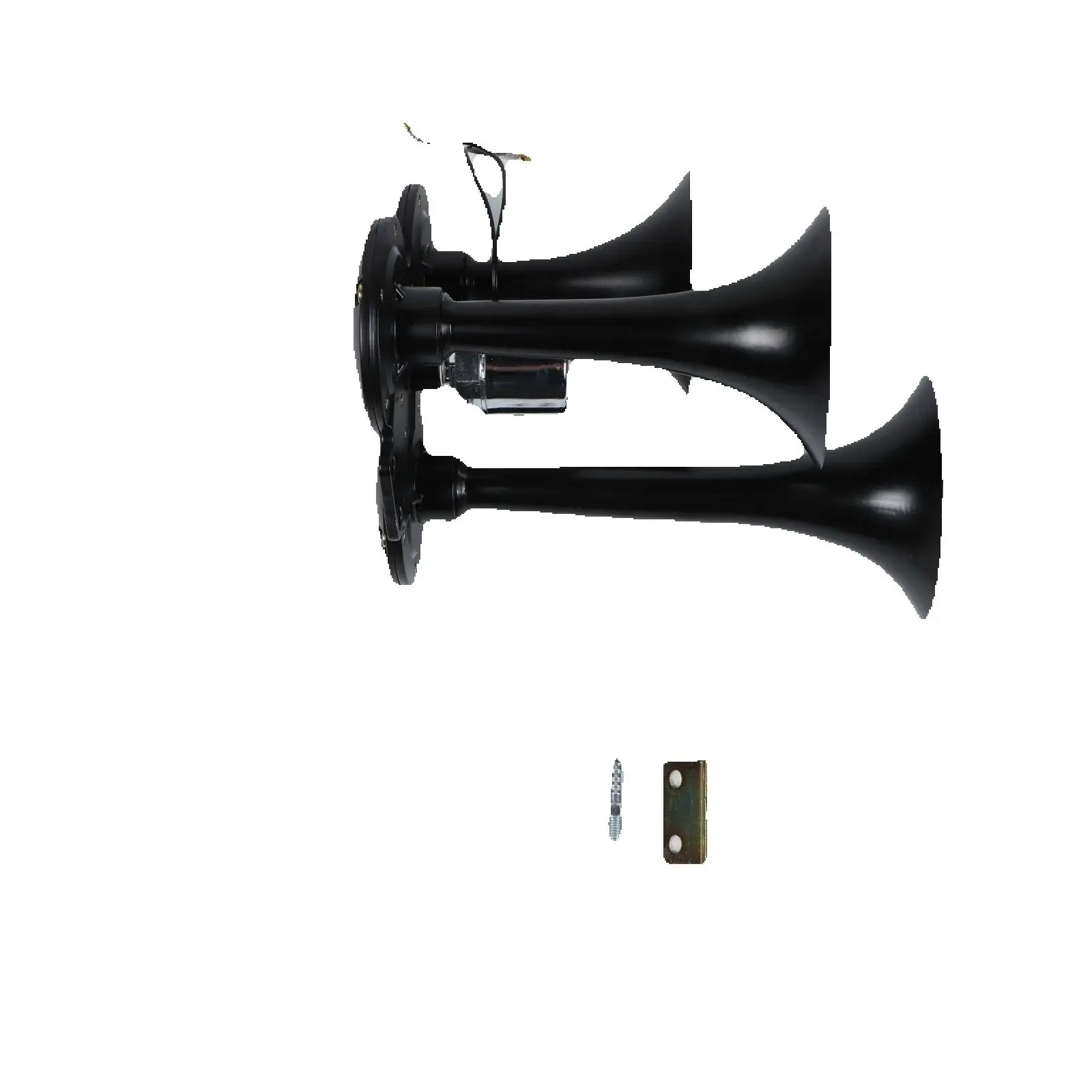 

1pc Triple Trumpet Electric Air Horn 12V-24V For Universal Vehicle Fitment