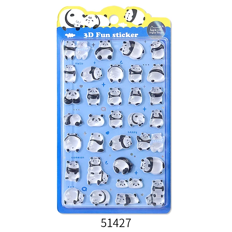 3D الإغاثة هلام ملصقات الكرتون الحيوان ملصق الحلوى شبح أرنب ملصقات الجمالية DIY جراب هاتف مذكرات القرطاسية ملصق #4