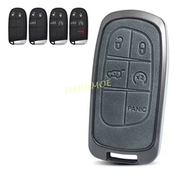 Per Jeep Grand Cherokee Renegade Compass Dodge Charger Durango Fiat 500X accessori per custodia Smart Key Fob in pelle di metallo