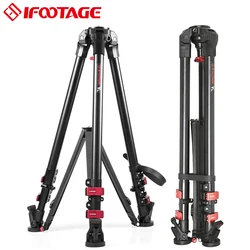IFOOTAGE Tripod T5S T7S Professional Heavy Duty Aluminum Video Tripod Ajustable Stand Max Loading 88lbs for DSLR Camcorder
