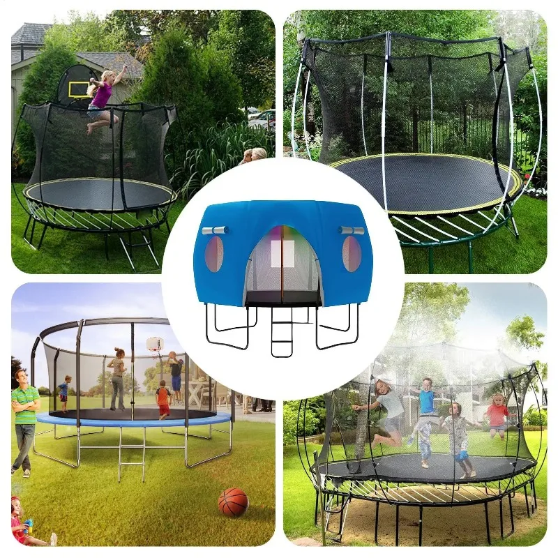 UV Protection Trampoline Cover Awning Sunblock Tent For Garden Backyard Patio Gym Camping