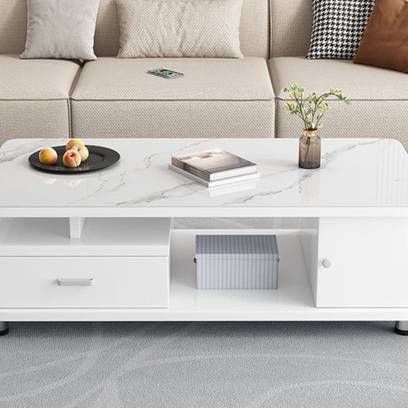 لائحة طاولة القهوة الخشبية الصلبة بسيطة الحديثة الشاي شقة صغيرة ضوء غرفة المعيشة المنزلية الفاخرة عالية القهوة #4