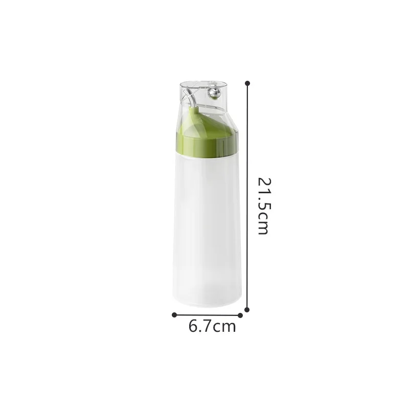 3Pcs 420ml Plastic Squeeze Bottles For Oil Vinegar Sauce= Seasoning Dispenser= Kitchen Storage Green White Leak-proof Easy=Clean view 6
