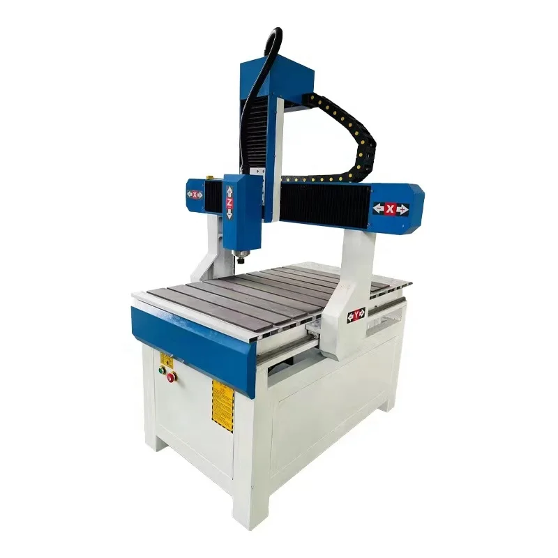 6090 Small CNC Woodworking Router RichAuto Control 1.5KW Water Cooling Spindle 600x900mm Work Area Cast Iron Body Engine