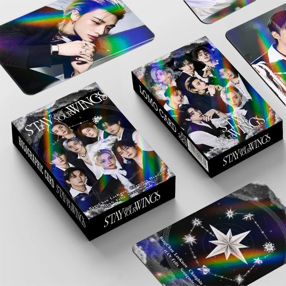

30 laser cards STRAYKIDS StayWithYourWings flash card SKZOO peripheral star greeting card LOMO card collection card