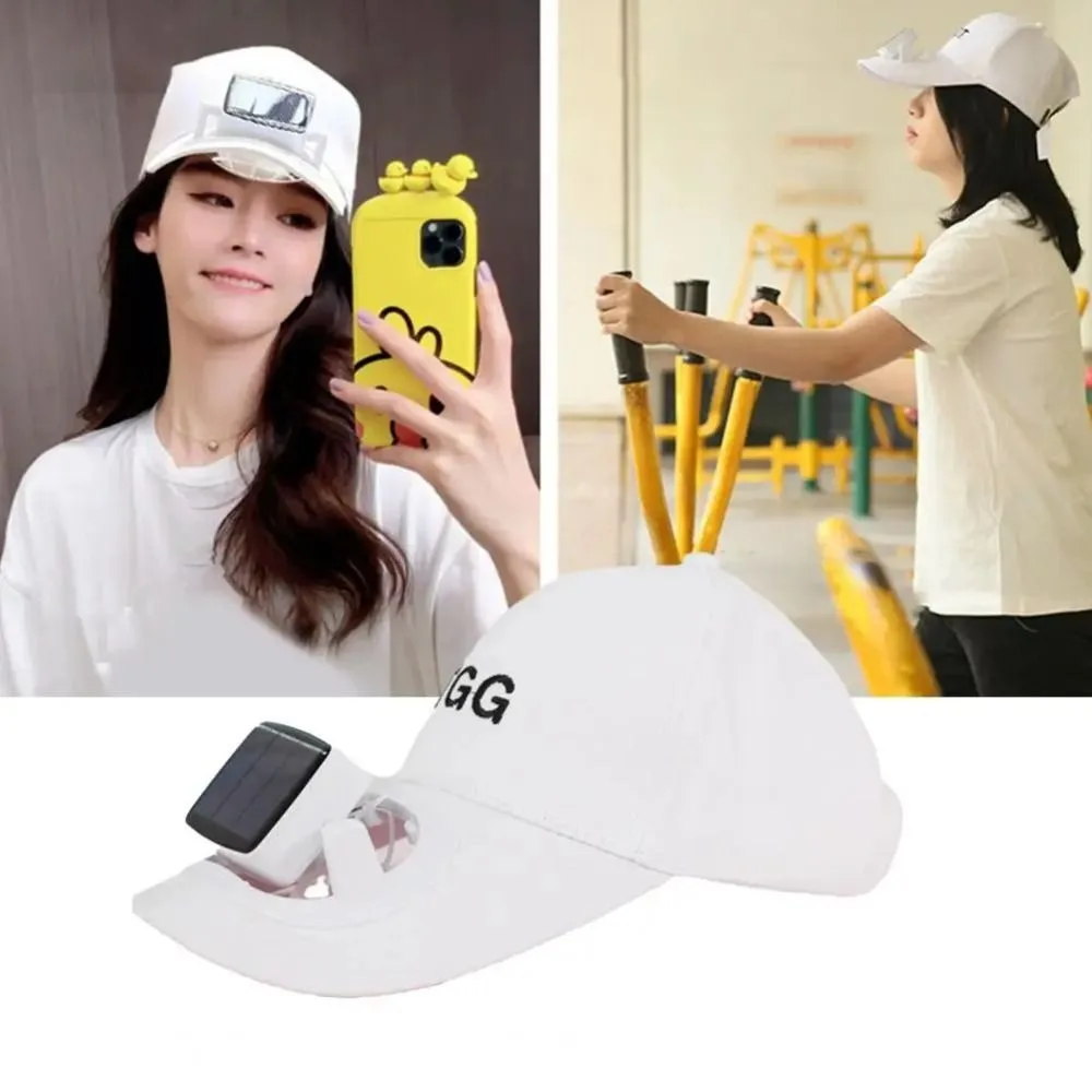 USB Charging Fan Sunhat Solar Charging with Cooling Fan Sun Protection Cap Strong Wind Sun Protection Detachable Fan Cap