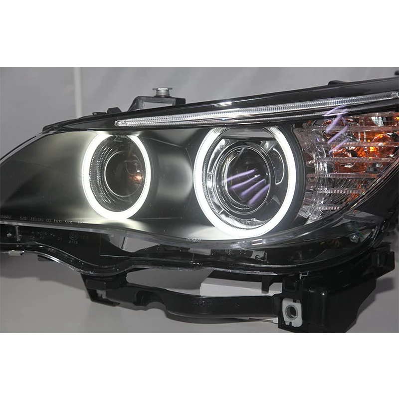 Reflektory LED CCFL Angel Eyes 2003 do 2004 roku Do BMW E60 523i 525i pasujące do oryginalnego samochodu z żarówkami ksenonowymi HID LF